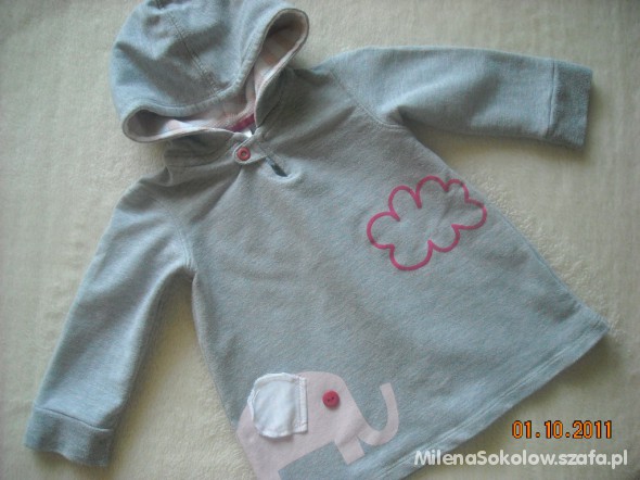 Zara bluza 74 80 86 ze słoniem