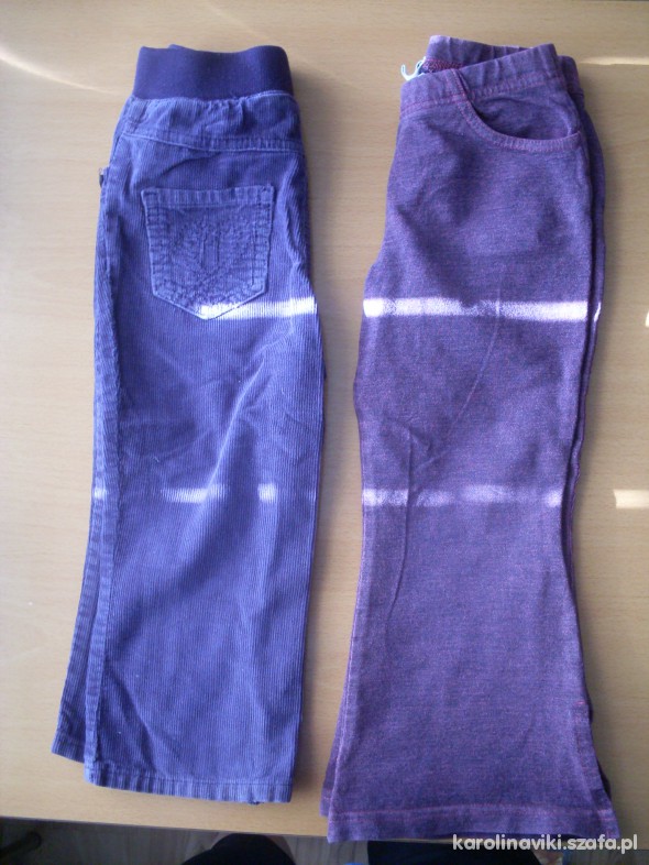 DWIE PARY SPODNI FIOLETOWE 92 98
