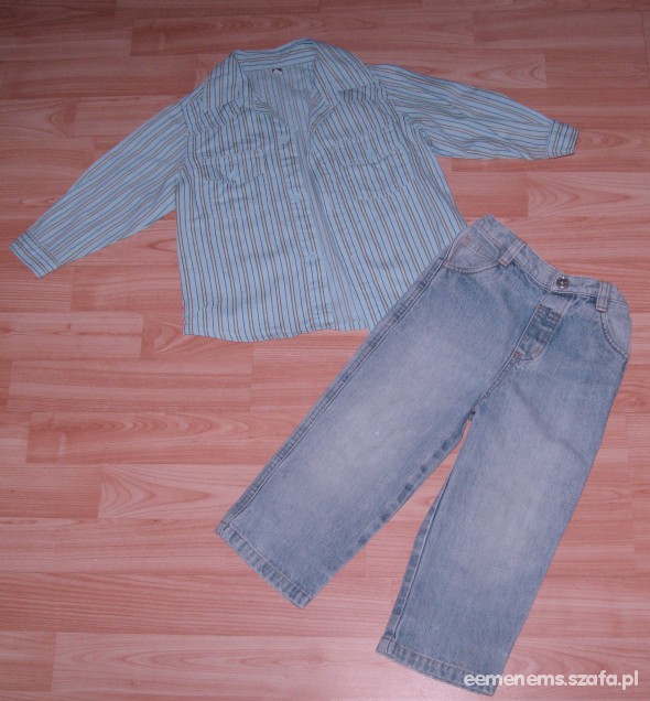 KOSZULA 5 10 15 I JEANSY NEXT ROZMIAR 86 92