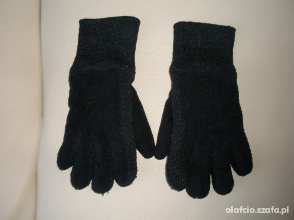 grube polarowe rękawiczki
