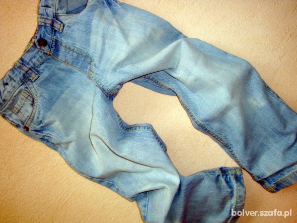 DENIM spodnie jeans jasniutkie przecierany jeans