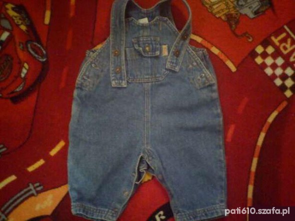 Jeans ogrodniczki r 3 6mcy