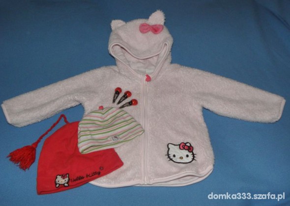 OCIEPLANA BLUZA I CZAPKI HELLO KITTY H&M I GRATISY