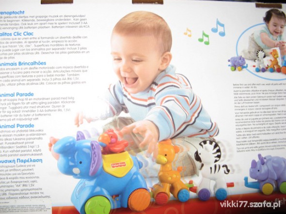 Fisher Price pociąg pełen zwierząt