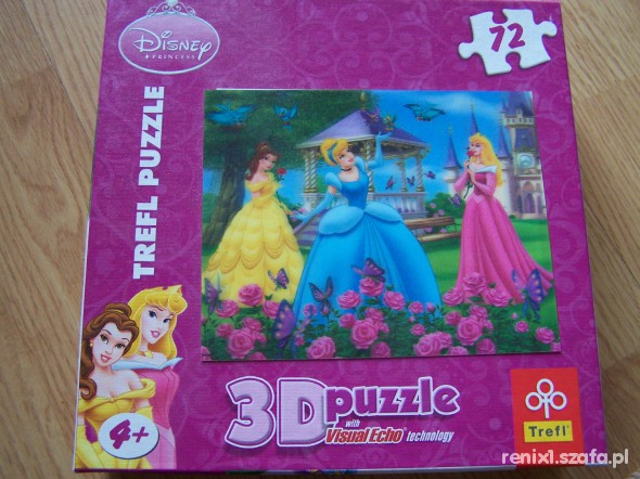 puzzle Disney 3D księżniczki 72 elementy