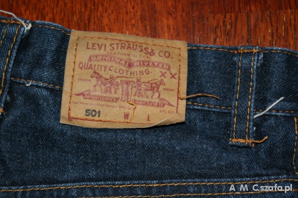 oryginalne jeansy Levis pięćset jeden