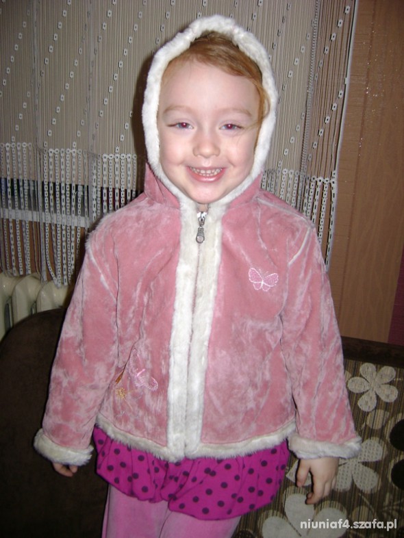 kurtka różowa dla 3 letniej dziewczynki