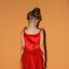 czerwona tiulowa sukienka