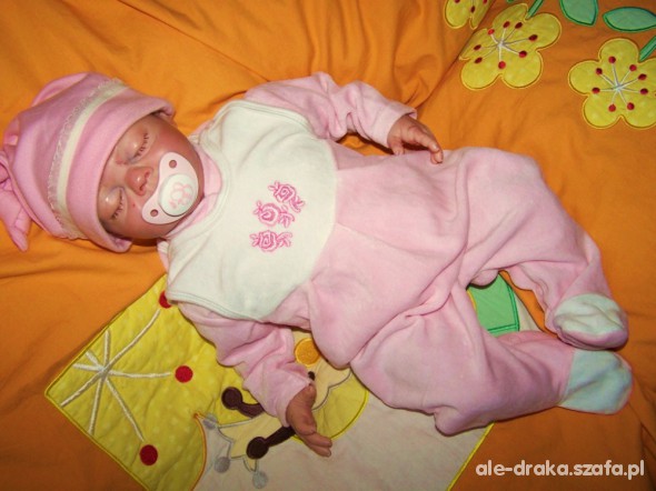 Śpioszek kaftanik czapeczka 68