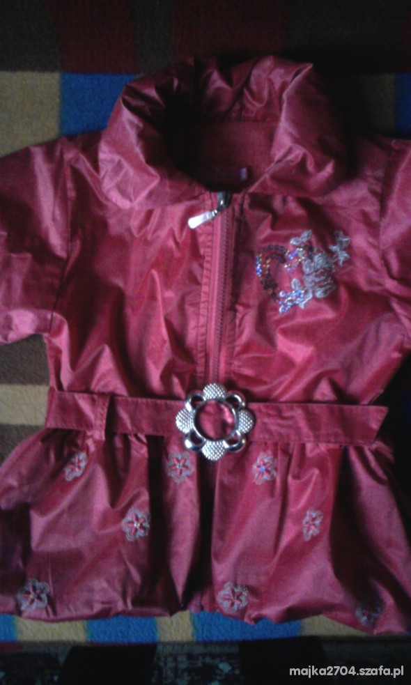 Płaszczyk różowy rozm 98 104