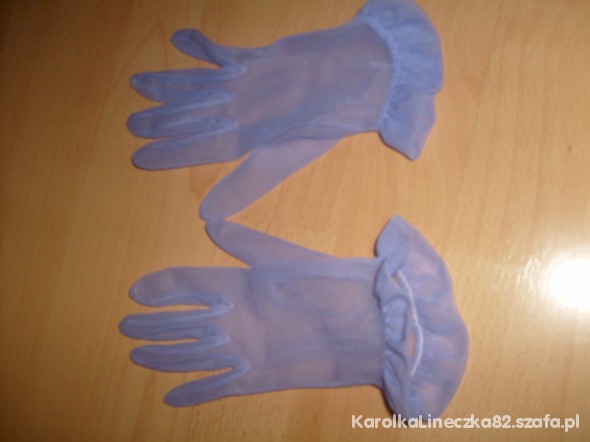 fioletowe tiulowe rękawiczki