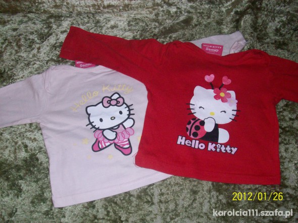 dwie śliczne bluzeczki hello kitty