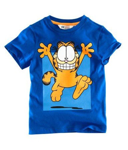 122 128 HM NOWA BLUZKA Z GARFILDEM