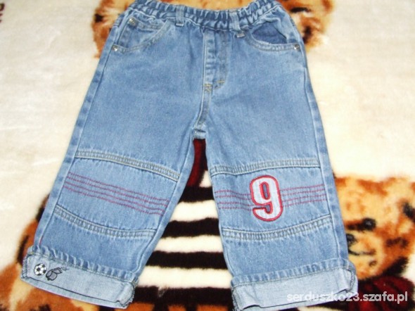 super spodnie jeans dla chłopca 12 18 mies