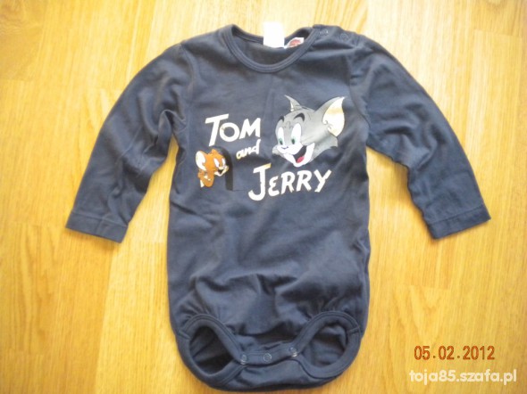 Granatowe body Tom i Jerry H&M