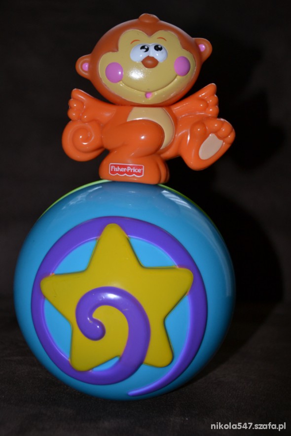 FISHER PRICE muzyczna kula MAŁPKA wańka wstańka