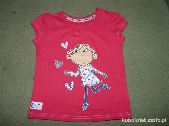 Charli i Lola tshirt różowy 80 do 92cm