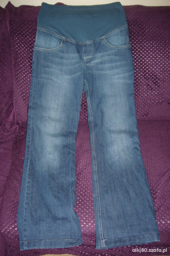 jeansowe spodnie ciążowe 36 38 jeans