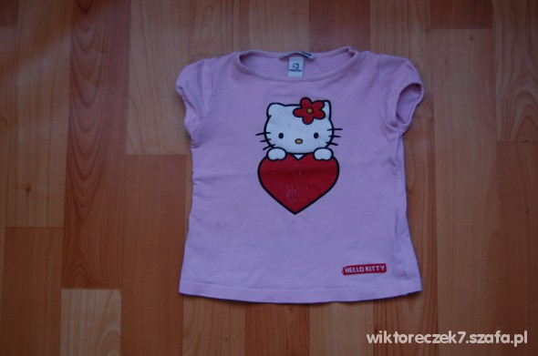 H M hello kitty bluzeczka krótki rękaw 104