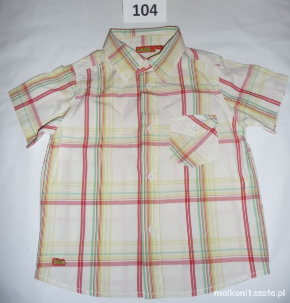 Bluzka koszulowa z krótkim rękawem rozmiar 104