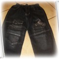 Spodnie jeansy z aplikacją motocyklisty