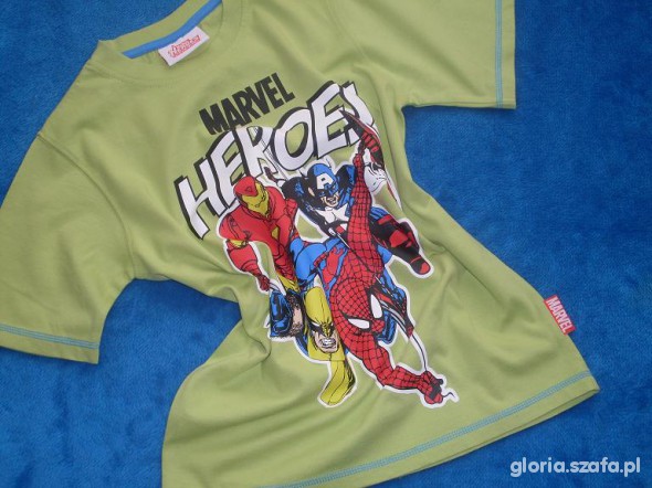 Extra koszulka HEROES MARVEL dla syna rozm 140 cm