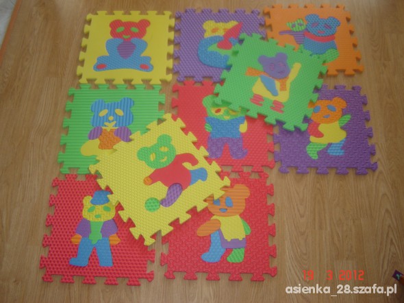 PUZZLE piankowe PODŁOGOWE Baby Mix MISIE