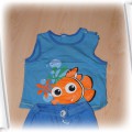 015 Błękitna koszulka i spodenki Disney z Nemo r86
