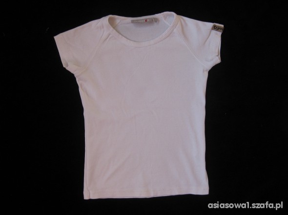 H&M śliczny biały T shirt 122