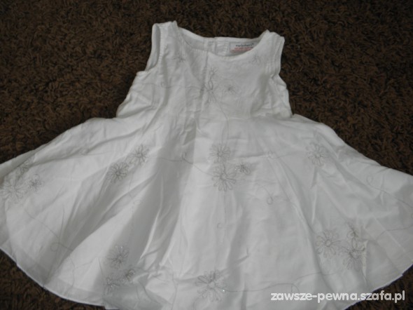 biała sukienka 12 do 18 mcy
