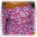 Bluzeczka Fioletowa w kwiatki GIRLS 9298 cm