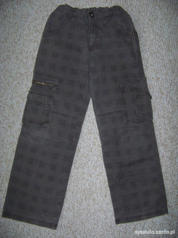 Spodnie w kratkę Hot Oil 134cm 140cm