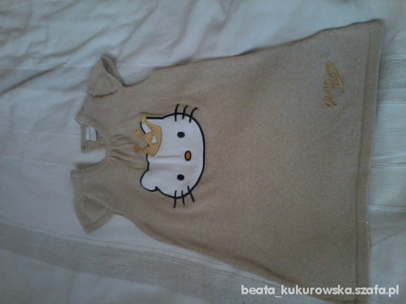 tunika złota hello kitty 80 h & m