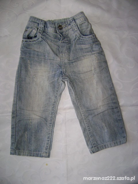 Next jeansy przetarcia roz 12 18 msc 80 86 cm