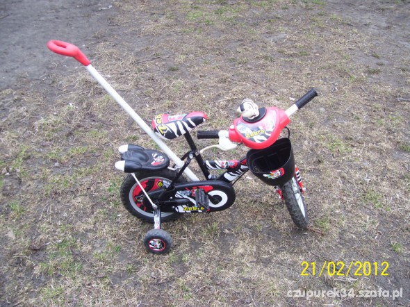 fajny rowerek zebra dla mniejszego dziecka