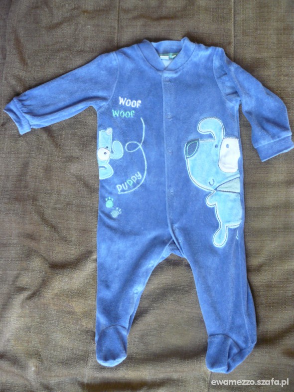 PAJAC CIEMNOBŁĘKITNY Z MOTYWEM PIESKA 68CM