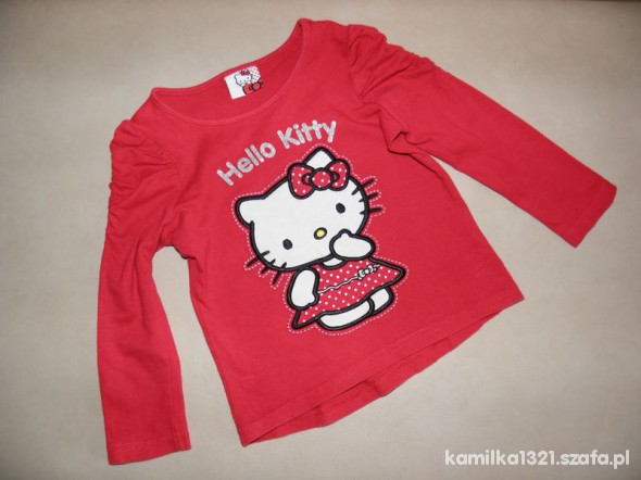 Czerwona bluzka z Hello Kitty 86 do 92cm