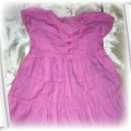 Early days różowa sukienka z haftami 74cm
