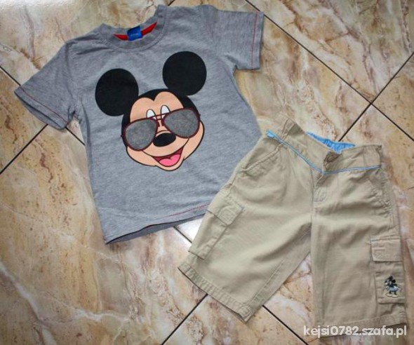 Disney szorty i koszulka z Mickey 98 104