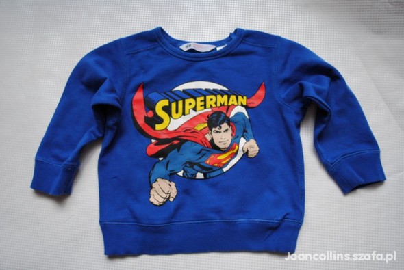 H&M SUPERMAN ŚWIETNA BLUZA DLA BĄBLA 2 4 L