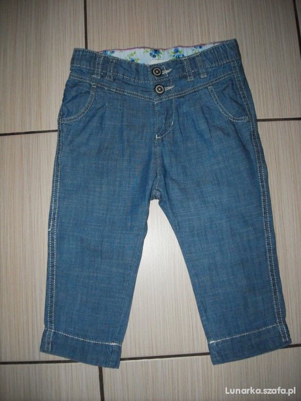 H&M Przewiewne jeansy 100 bawełny j nowe 86 cm