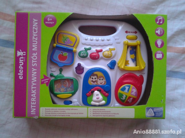 NTERAKTYWNY STOLIK MUZYCZNY FIRMY ELEFUN TOYS