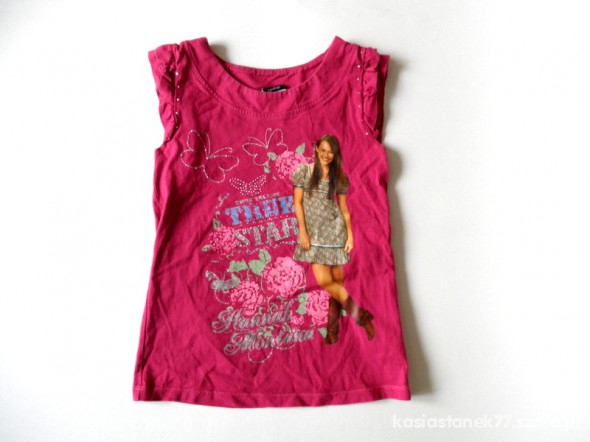 bawełniana bluzeczka Hannah Montana od 6 do 7lat