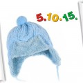 5 10 15 Niebieska zimowa czapka z pomponem 50