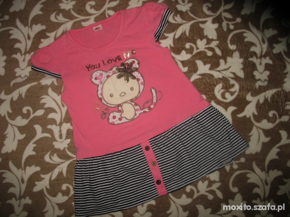 slodka tuniczka strawberry z hello kitty na 110 cm