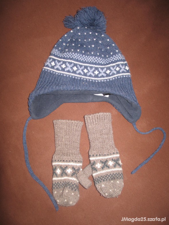 czapka na zimę plus rękawiczki