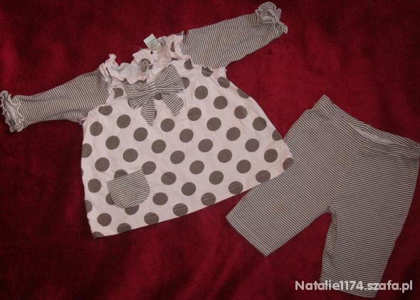 Bluzeczka z kokardką i getry NEXT