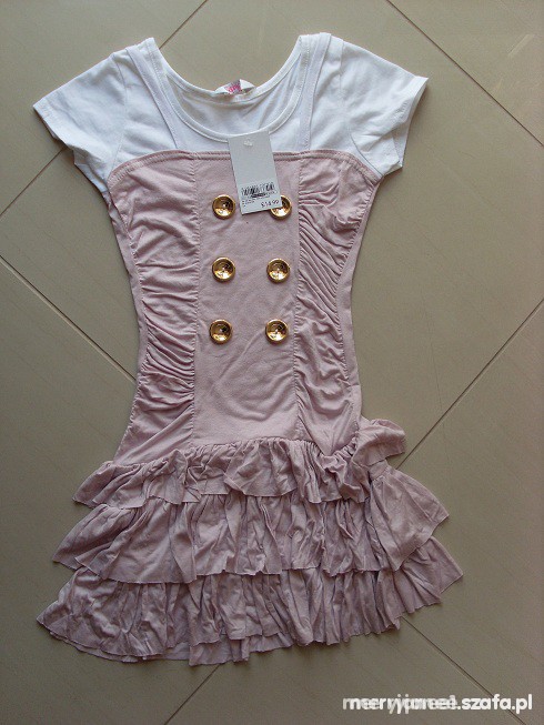 sukienka firmy SOPHIE pudrowy róż NOWA