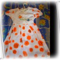 Sukienka w pomarańczowe różyczki