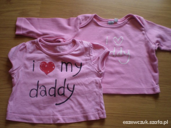 2 bluzeczki I Love Daddy